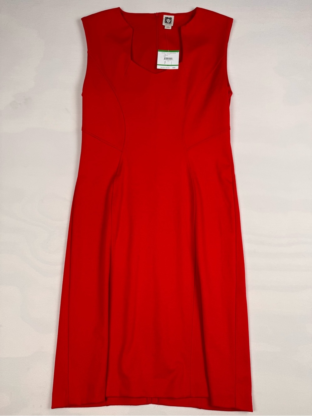 NWT Anne Klein Central Park West Stretch Knit Dress Red Women’s L MSRP $139
